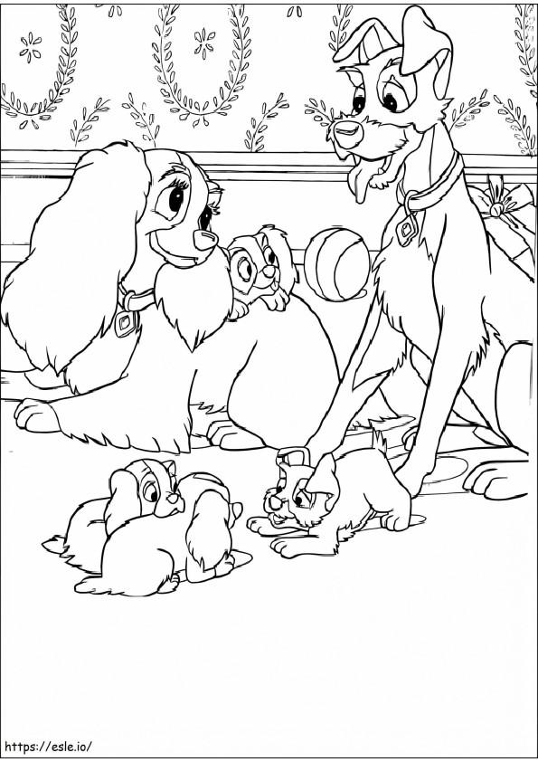 Ladys Family coloring page