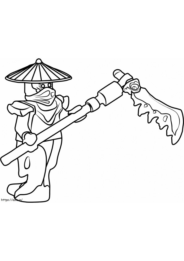 Lego Ninja With Scythe coloring page