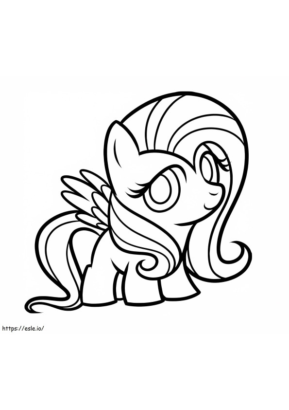 Chibi Fluttershy coloring page
