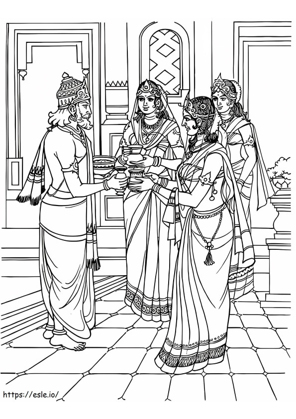 Ramayana imprimabil gratuit de colorat