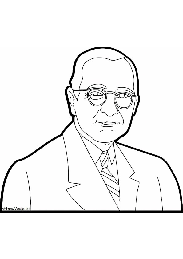 Stampa il presidente Harry S. Truman da colorare