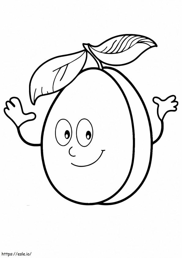 Cute Guava coloring page