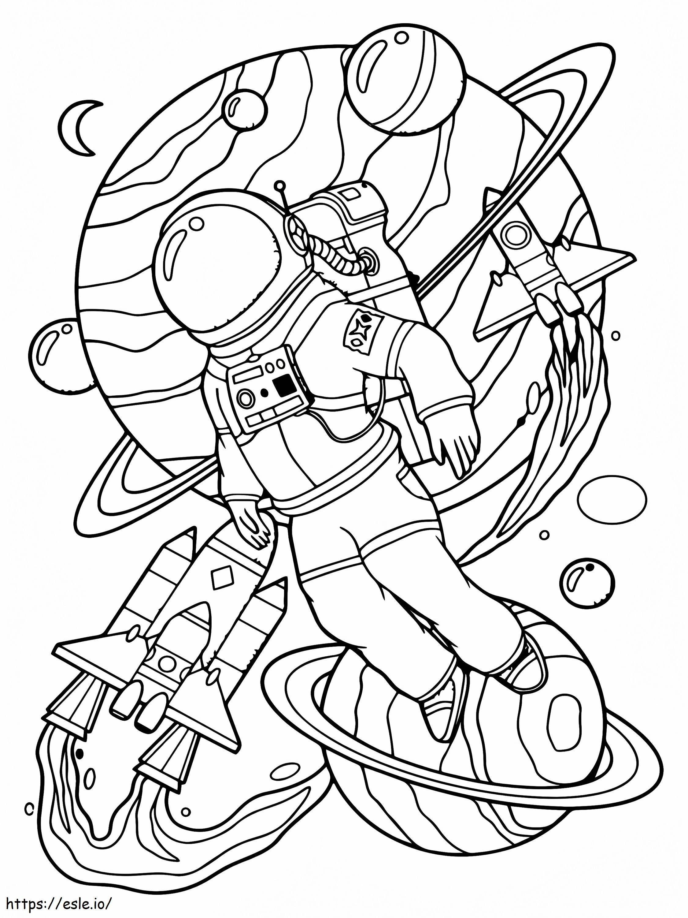 Nasa Astronauts In Space coloring page