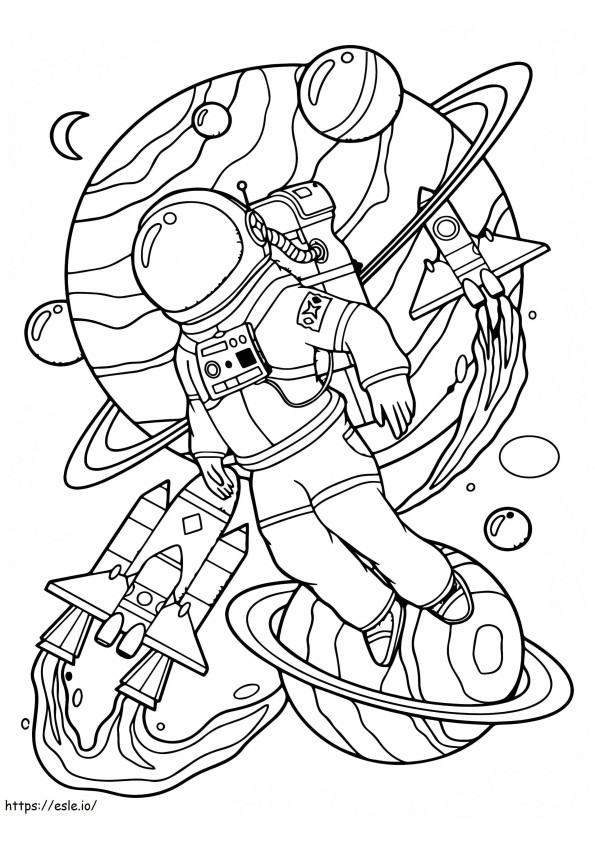 Nasa Astronauts In Space coloring page