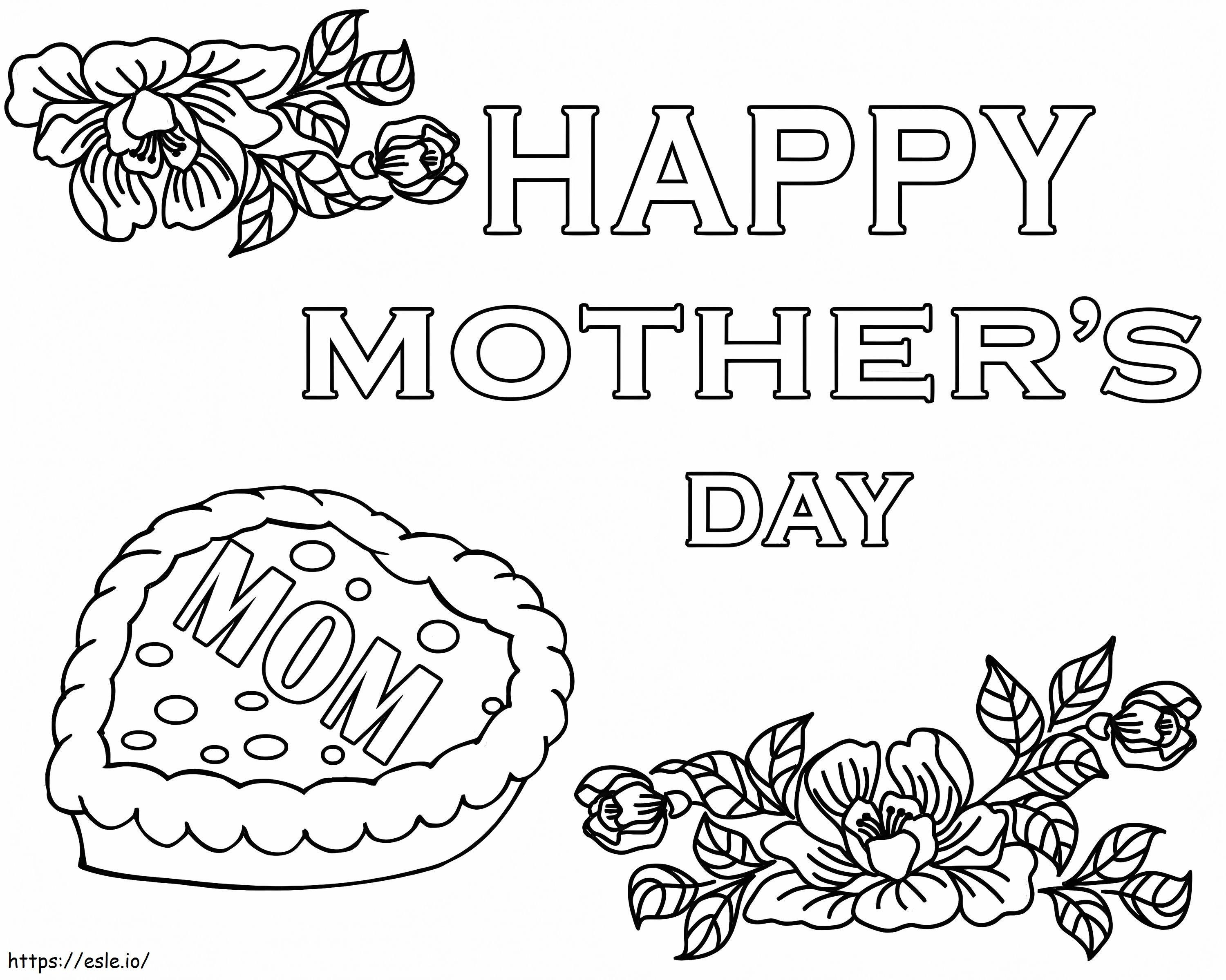 Coloriage Bonne fête des mères 10 à imprimer dessin