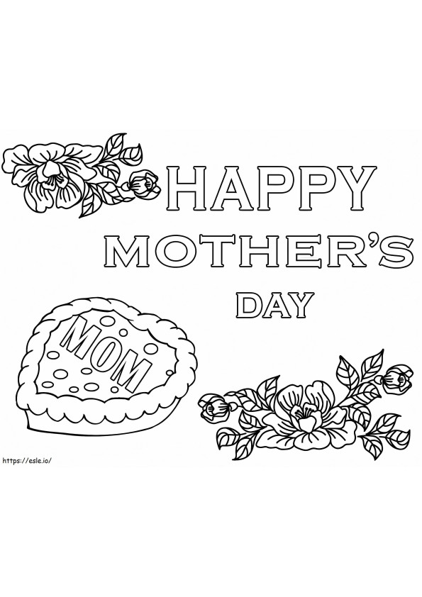 Feliz Dia das Mães 10 para colorir