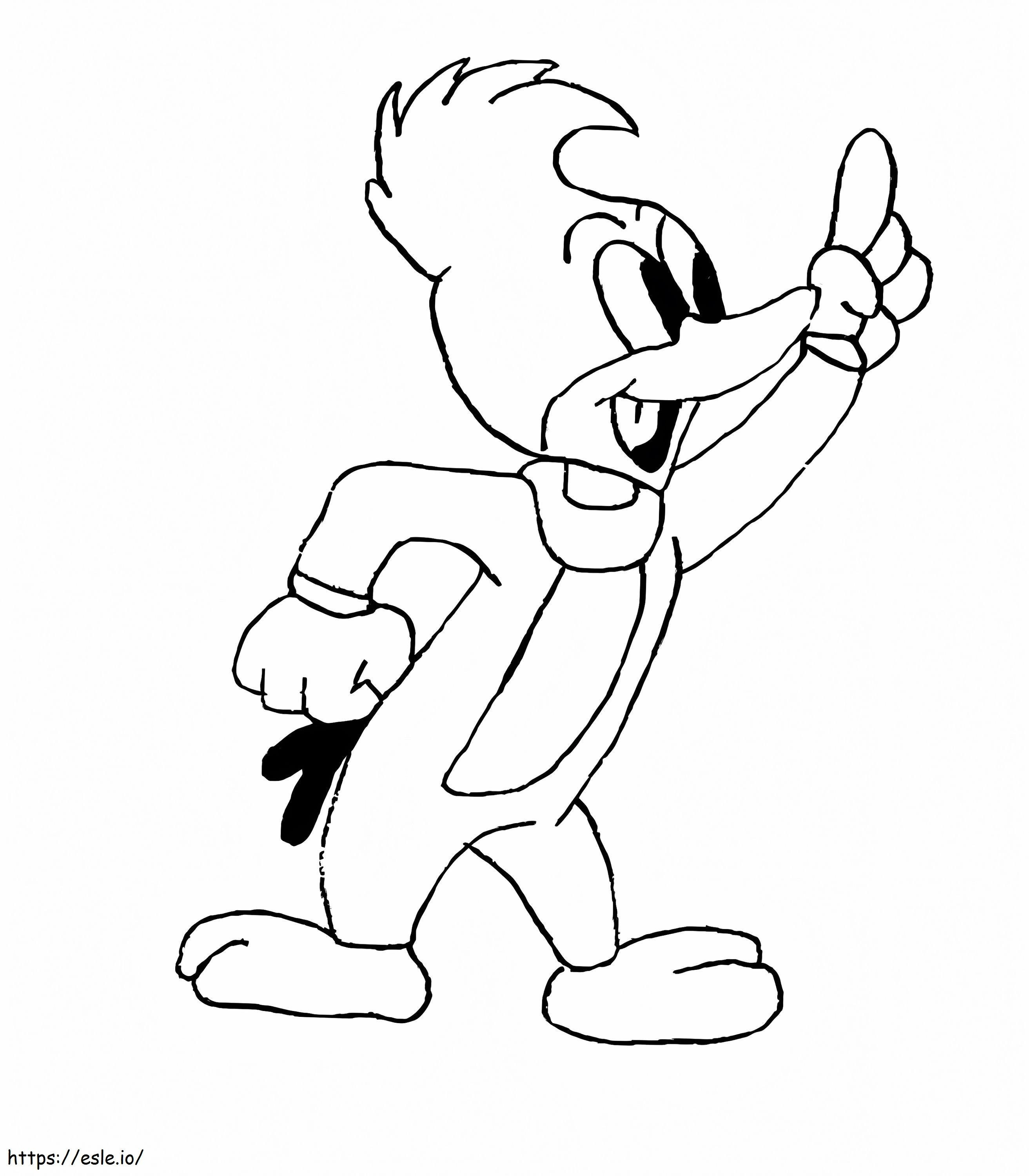 Woody Woodpecker Talking coloring page