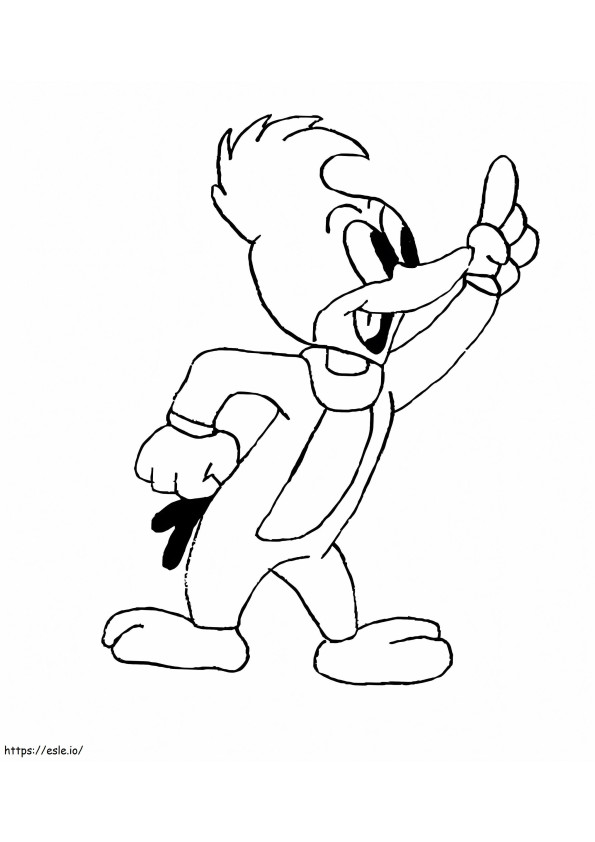 Woody Woodpecker Talking coloring page
