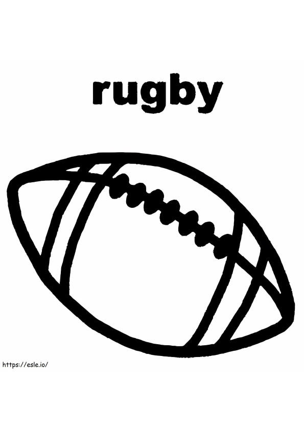 Stampa pallone da rugby da colorare