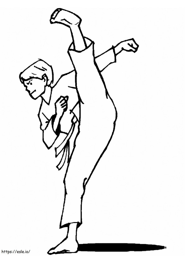 Free Printable Karate coloring page