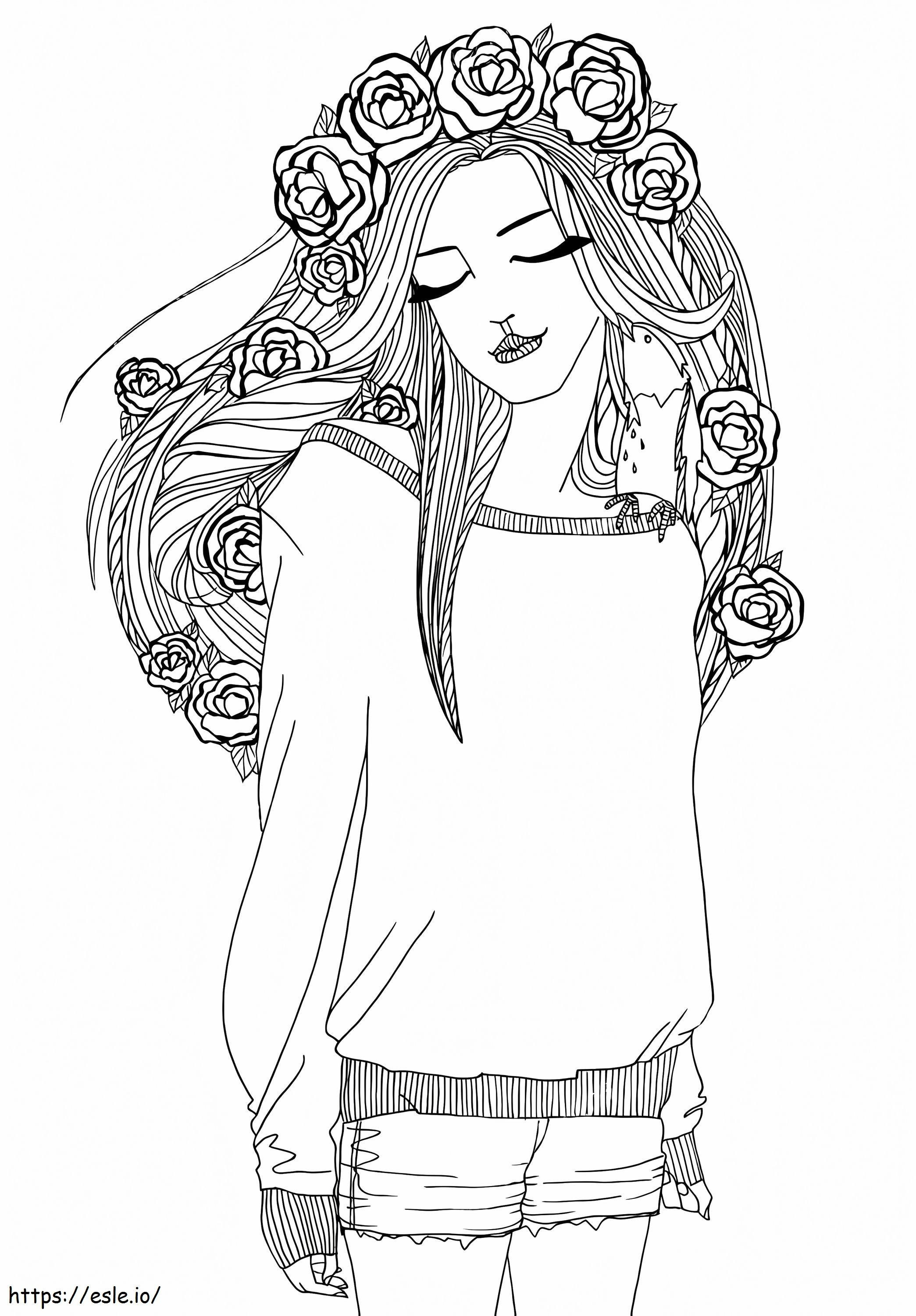 Lovely Girl coloring page
