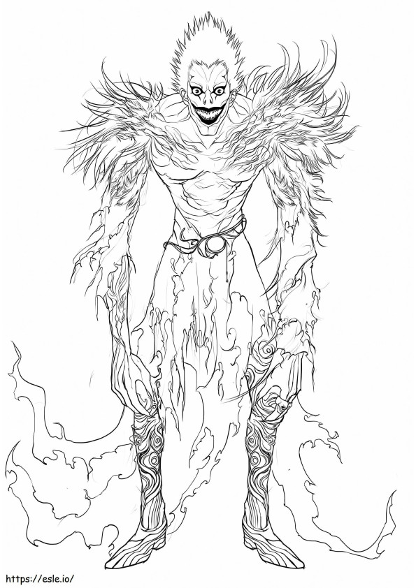 Ryuk From Death Note 1 coloring page