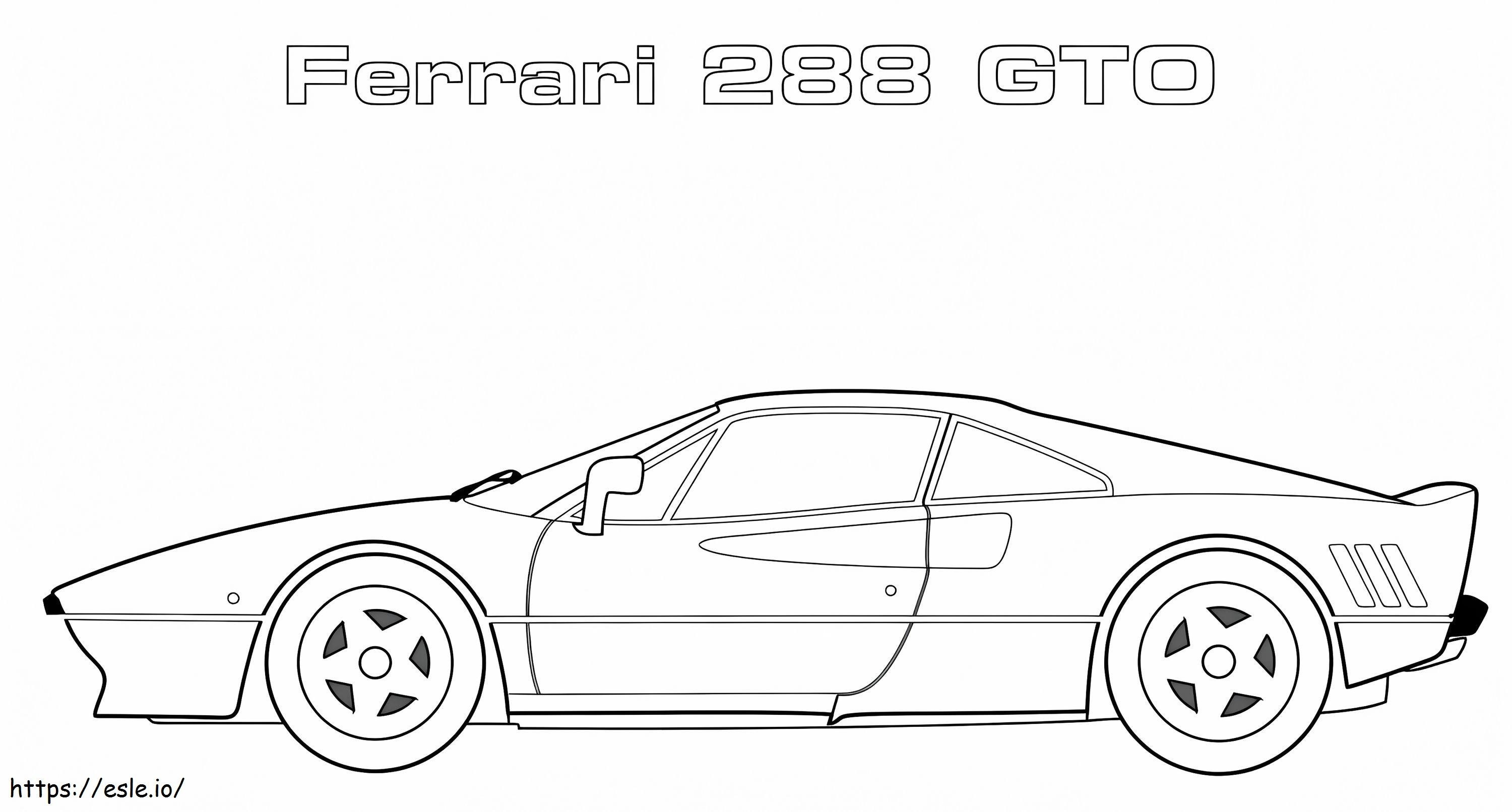 Coloriage 1560418229 Ferrari 288 Gto A4 à imprimer dessin