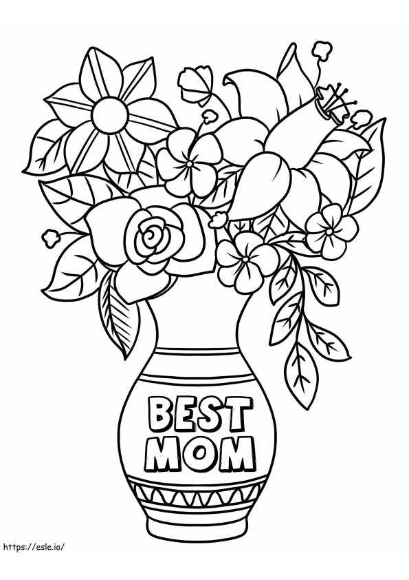 Coloriage Meilleure maman à imprimer dessin