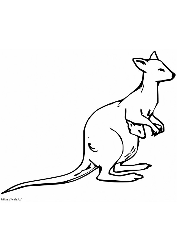 Wallaby And Baby coloring page
