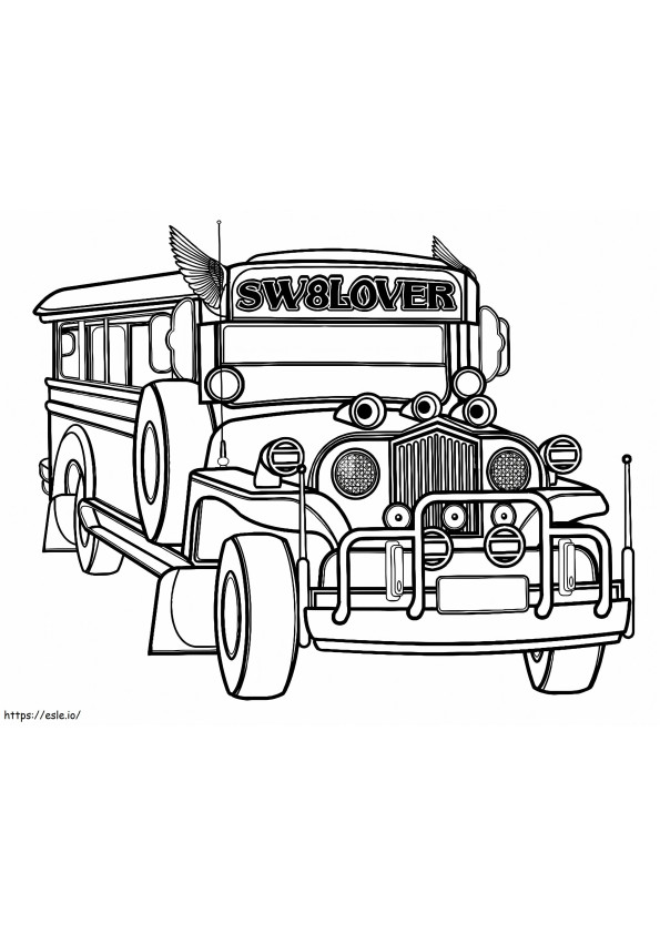 Jeepney Printable coloring page