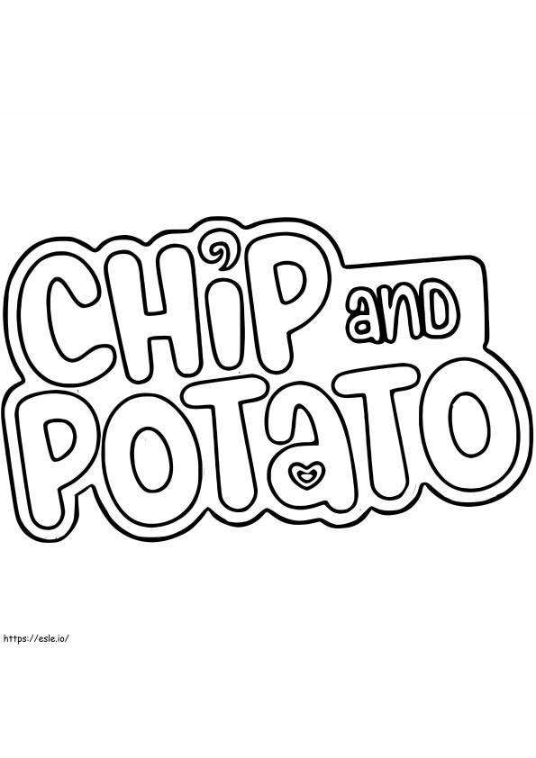 Logochip en aardappel kleurplaat