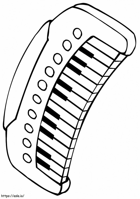 1526203763 Electronic Keyboard A4 coloring page