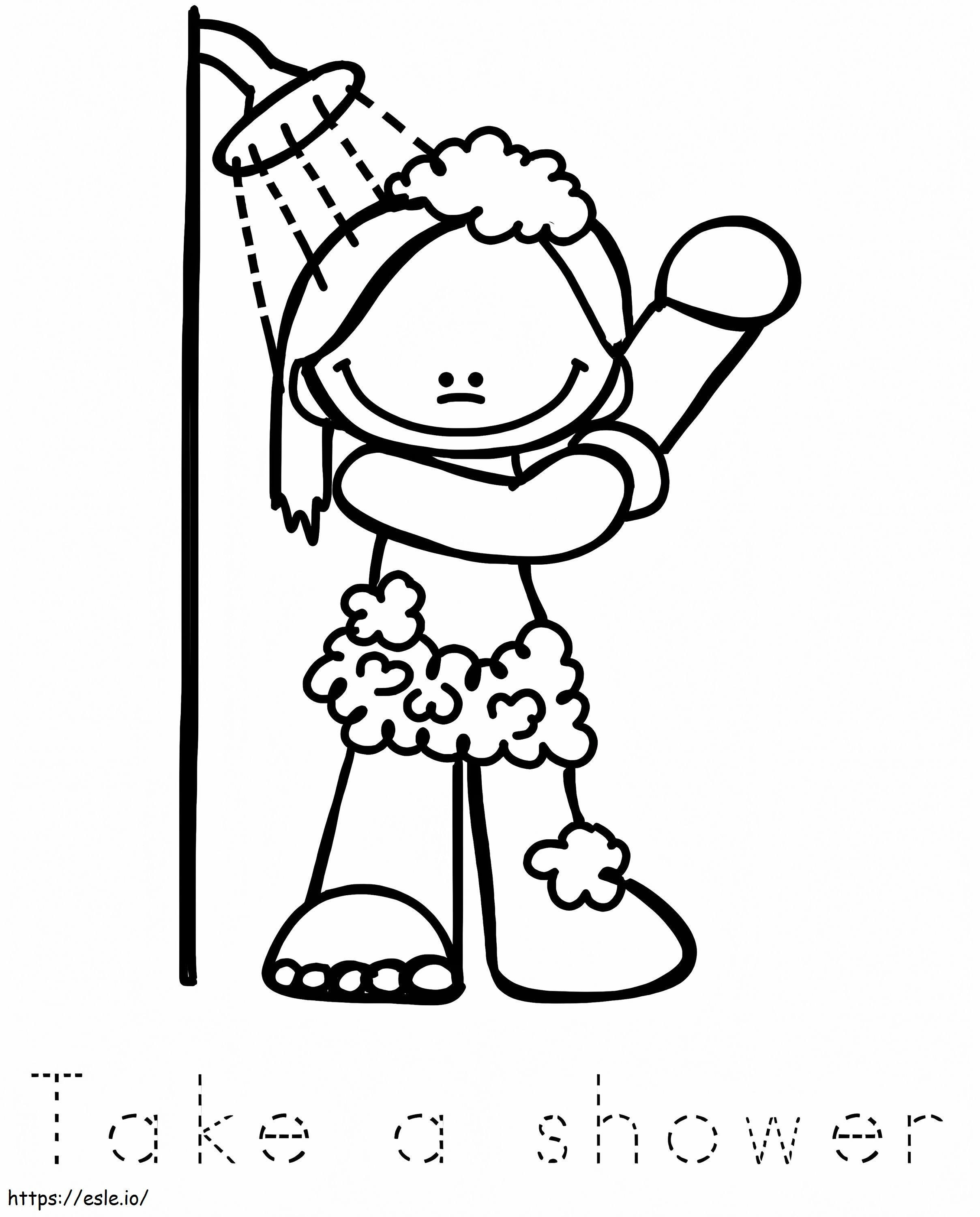 Take A Shower coloring page