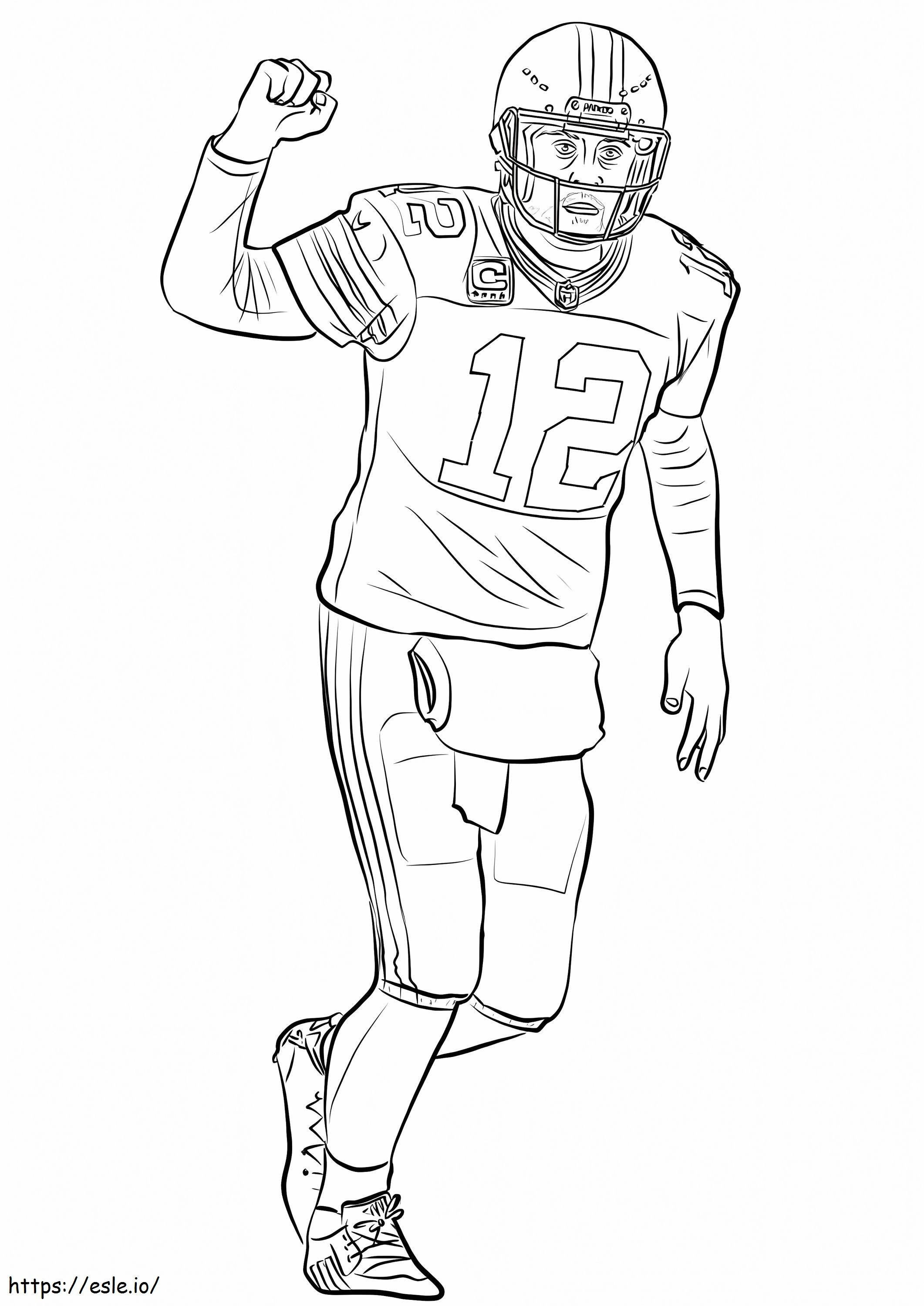 Aaron Rodgers Football Player coloring page