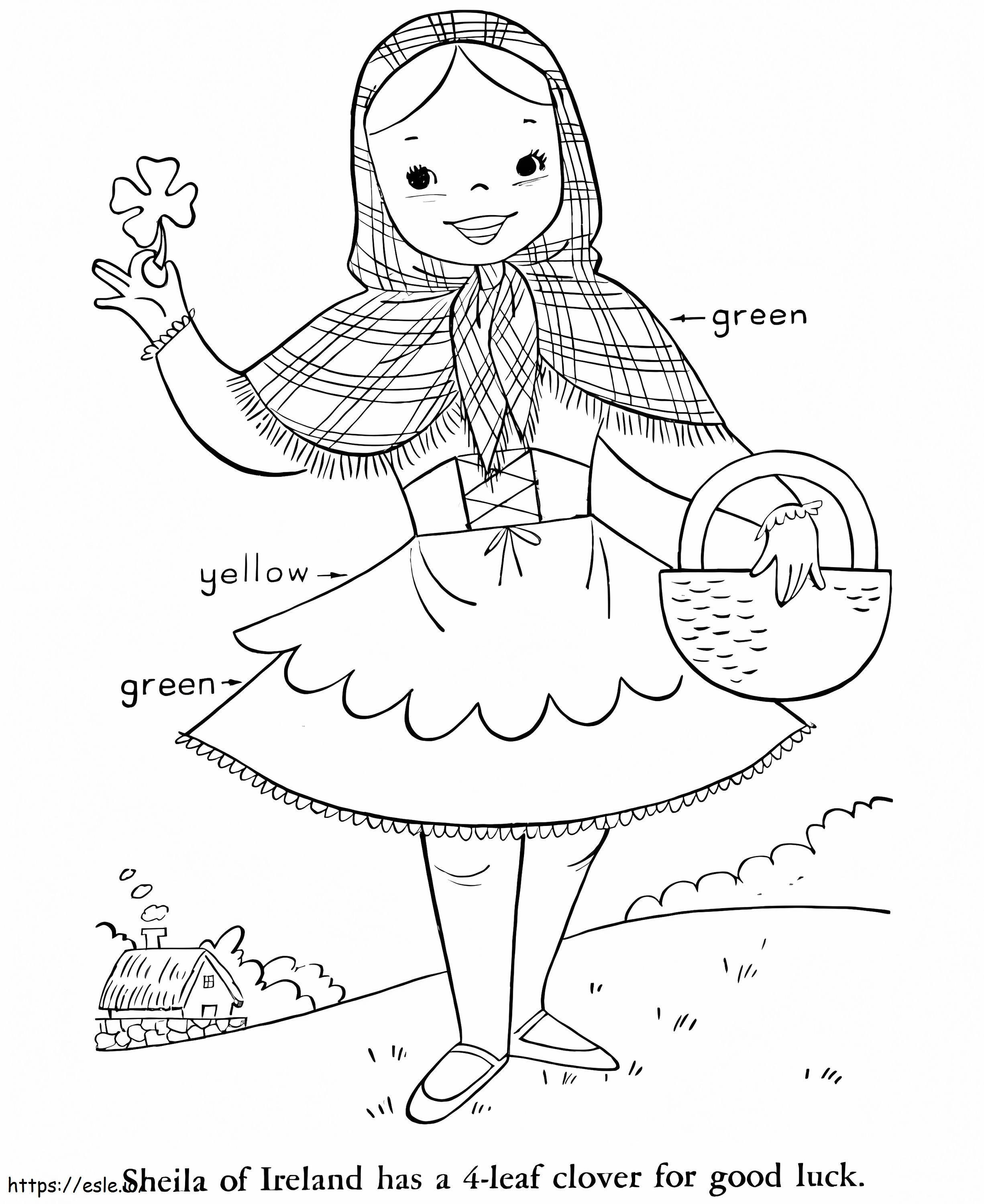 Shelia From Ireland coloring page