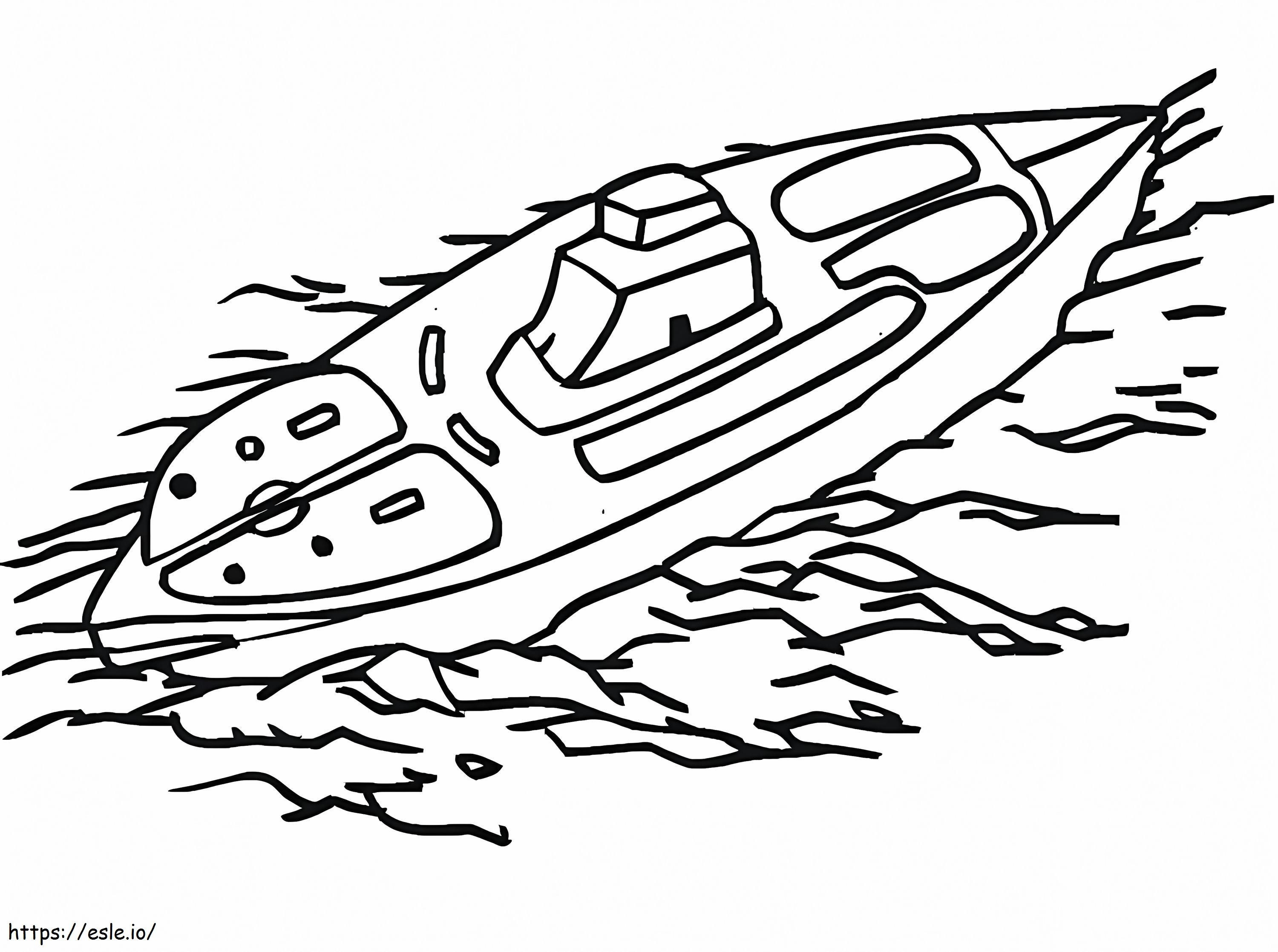 Sous Marin Surface coloring page