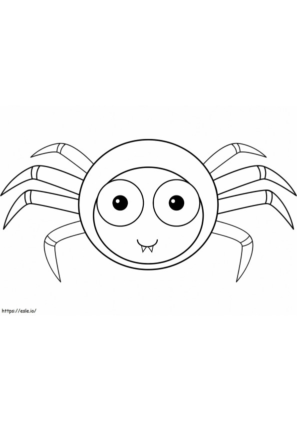 Happy Spider coloring page