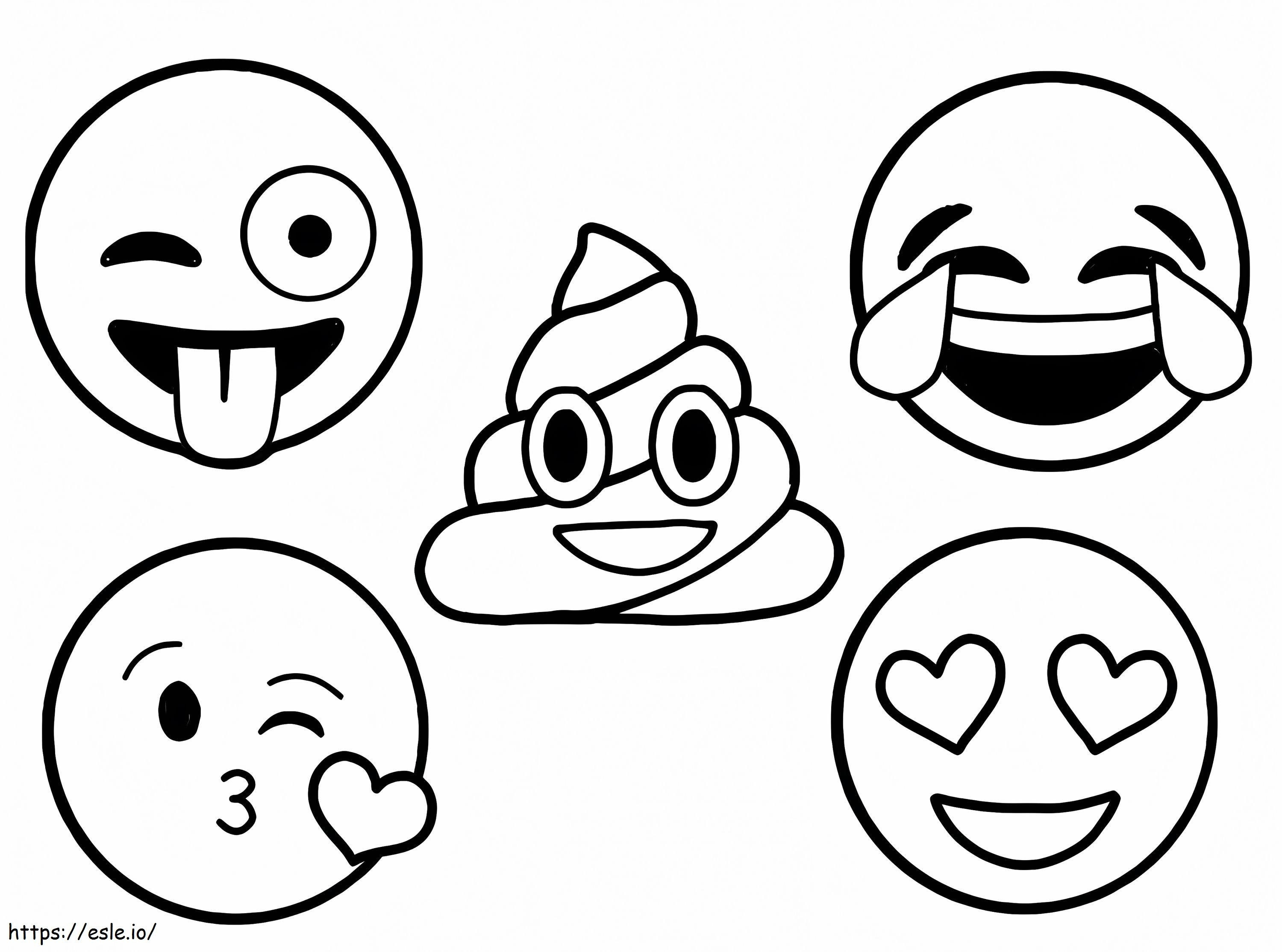Emoji's afdrukbaar kleurplaat kleurplaat