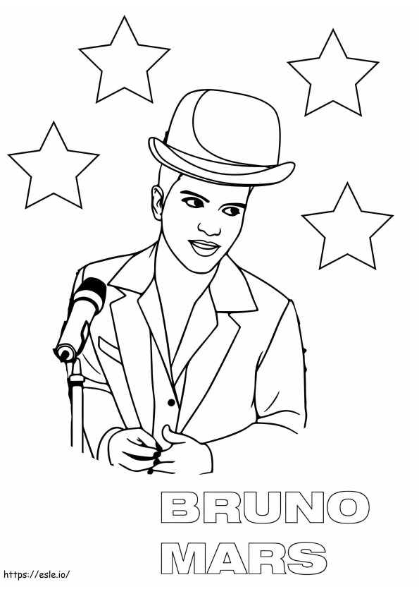 Cool Bruno Mars coloring page