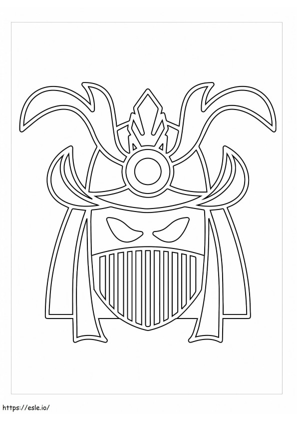 Samurai Mask Cutout