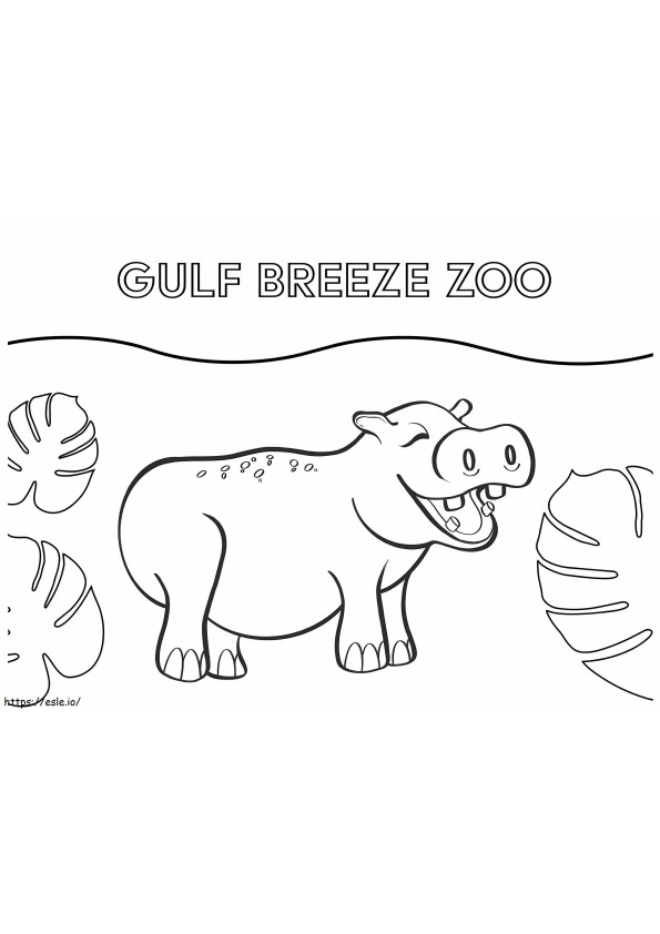 Gulf Breeze-dierentuin kleurplaat