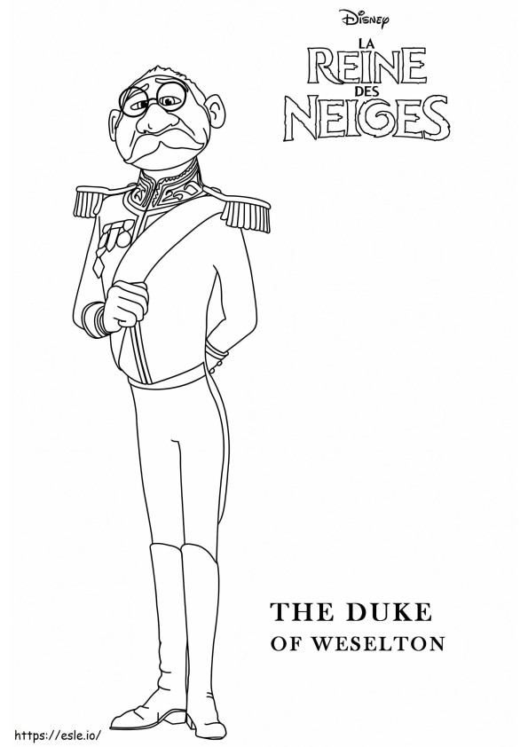 O Duque de Weselton 696X1024 para colorir