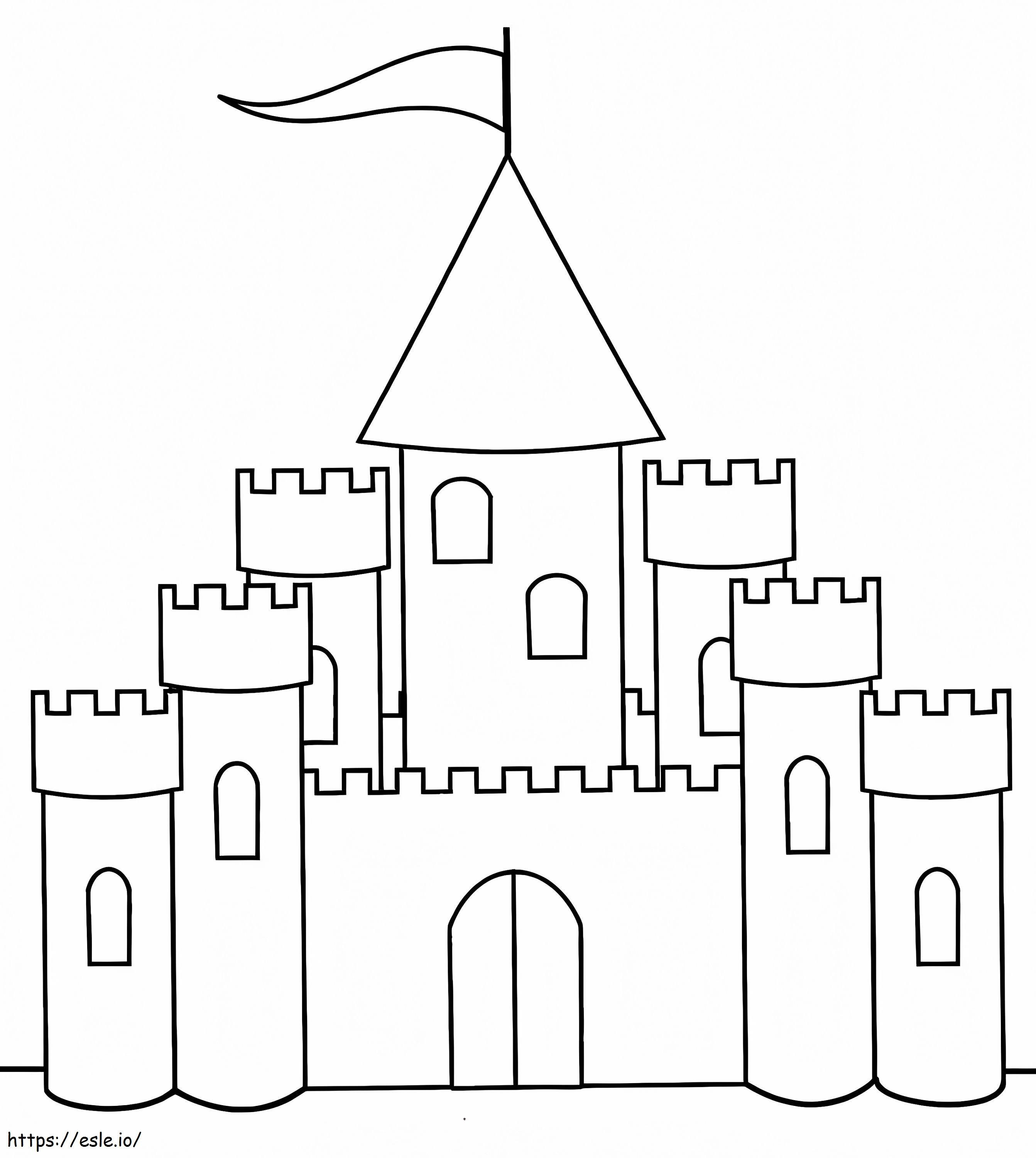 Täydellinen linna värityskuva