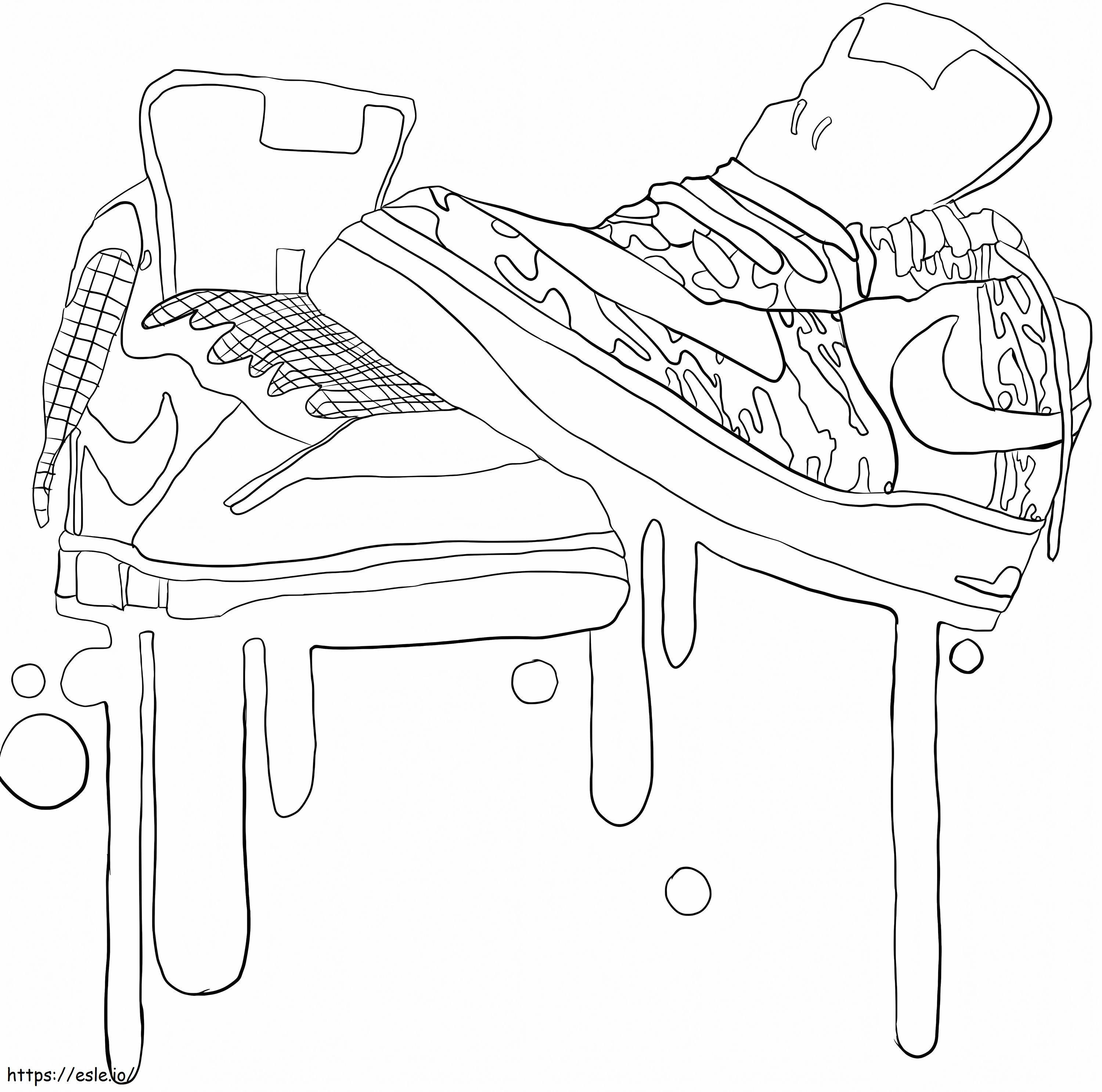 Grundlegende Jordan-Schuhe ausmalbilder