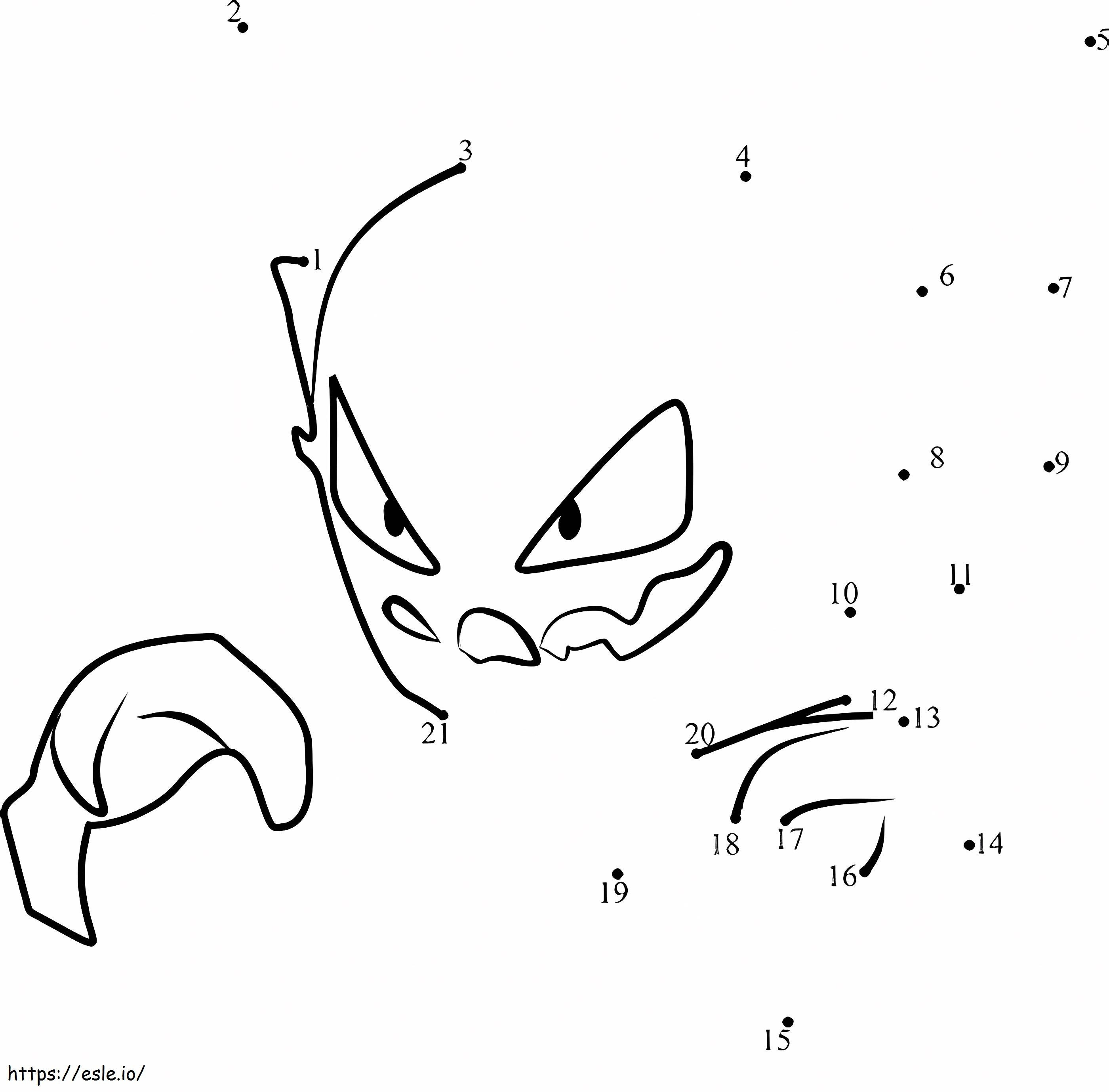 Haunter Dot To Dot Coloring Page coloring page