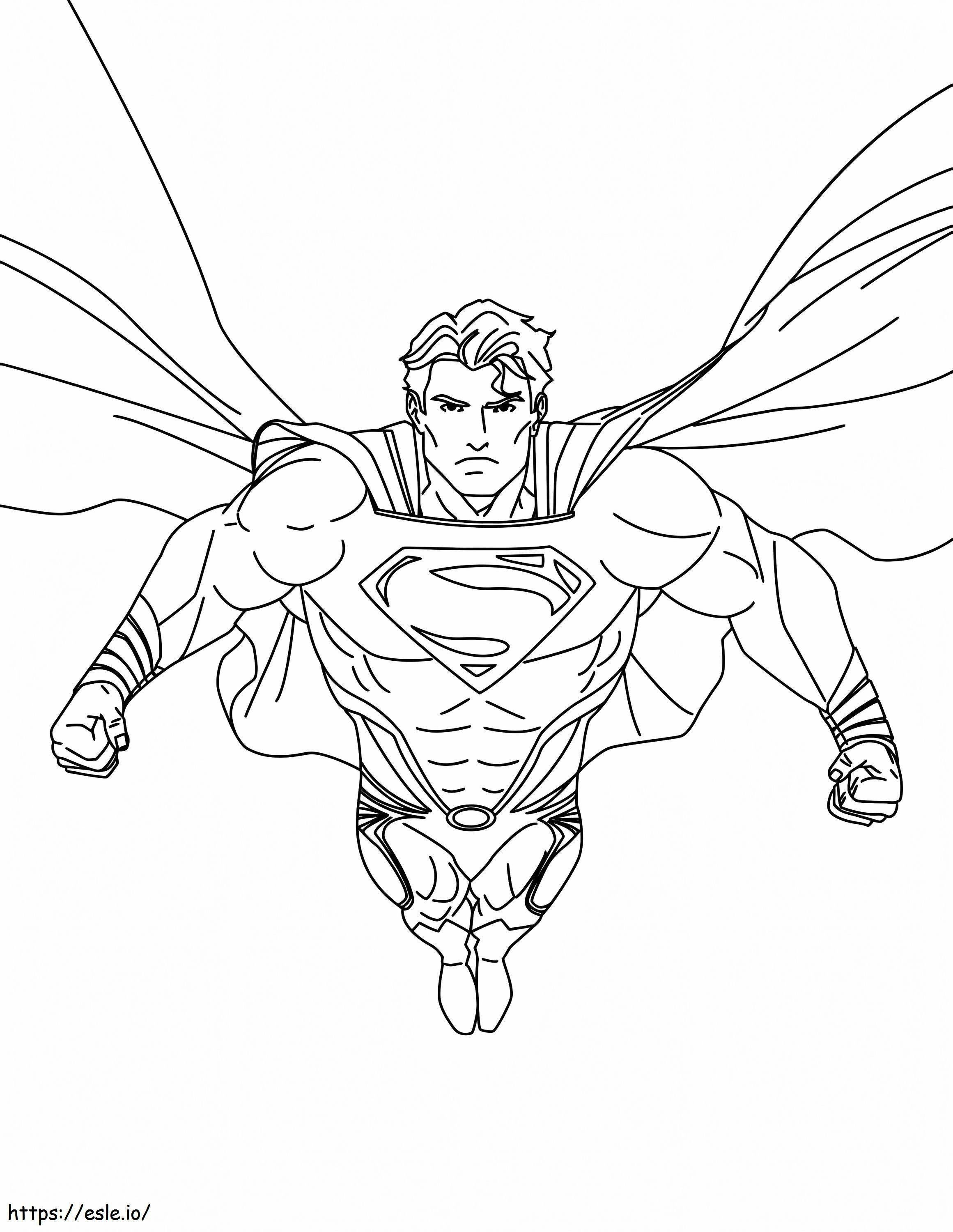 Coloriage Superman parfait à imprimer dessin