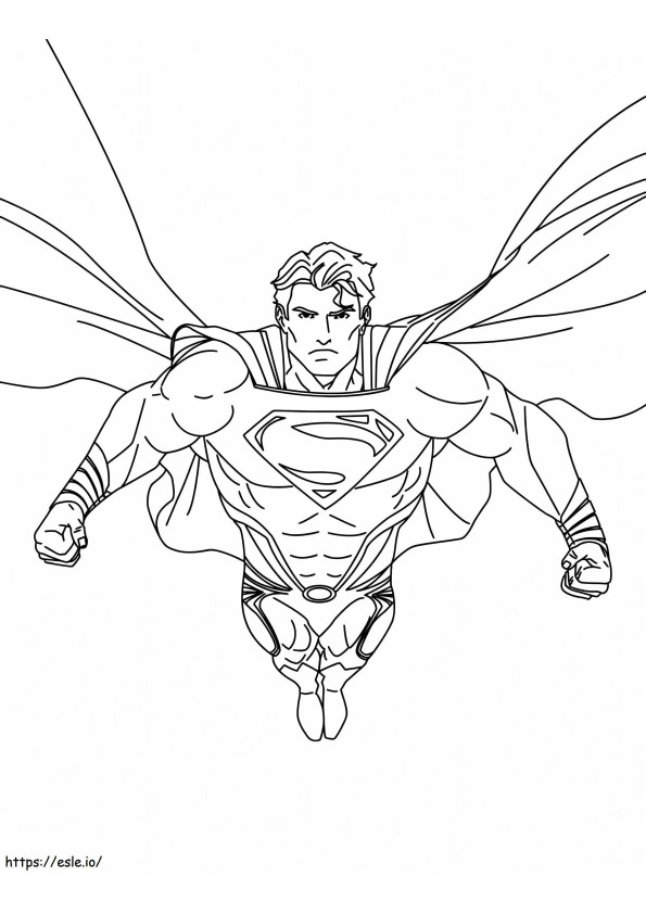 完璧なスーパーマン ぬりえ - 塗り絵