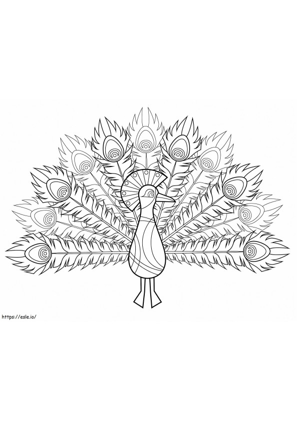 Pretty Peacock coloring page