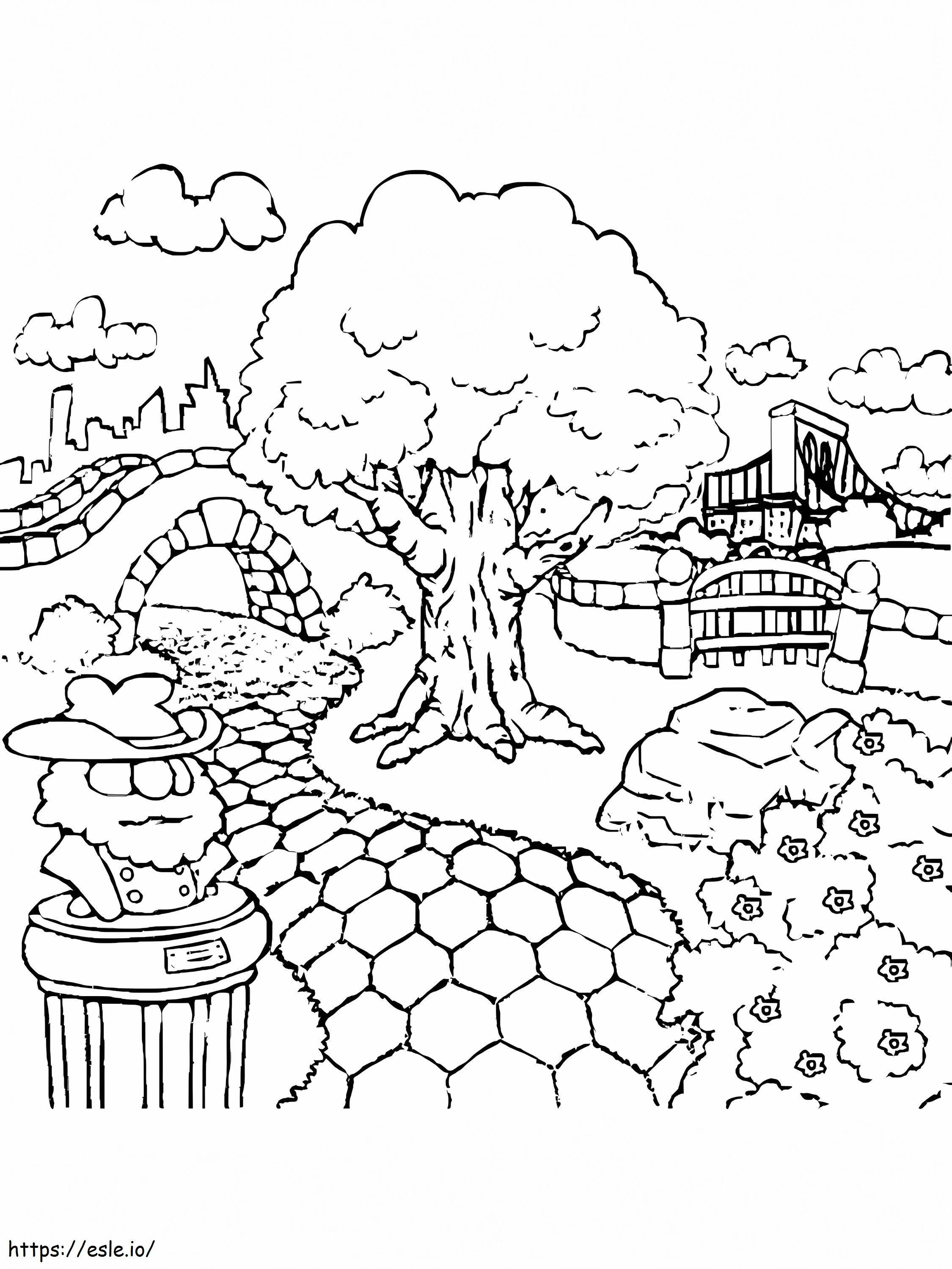 Free Park coloring page