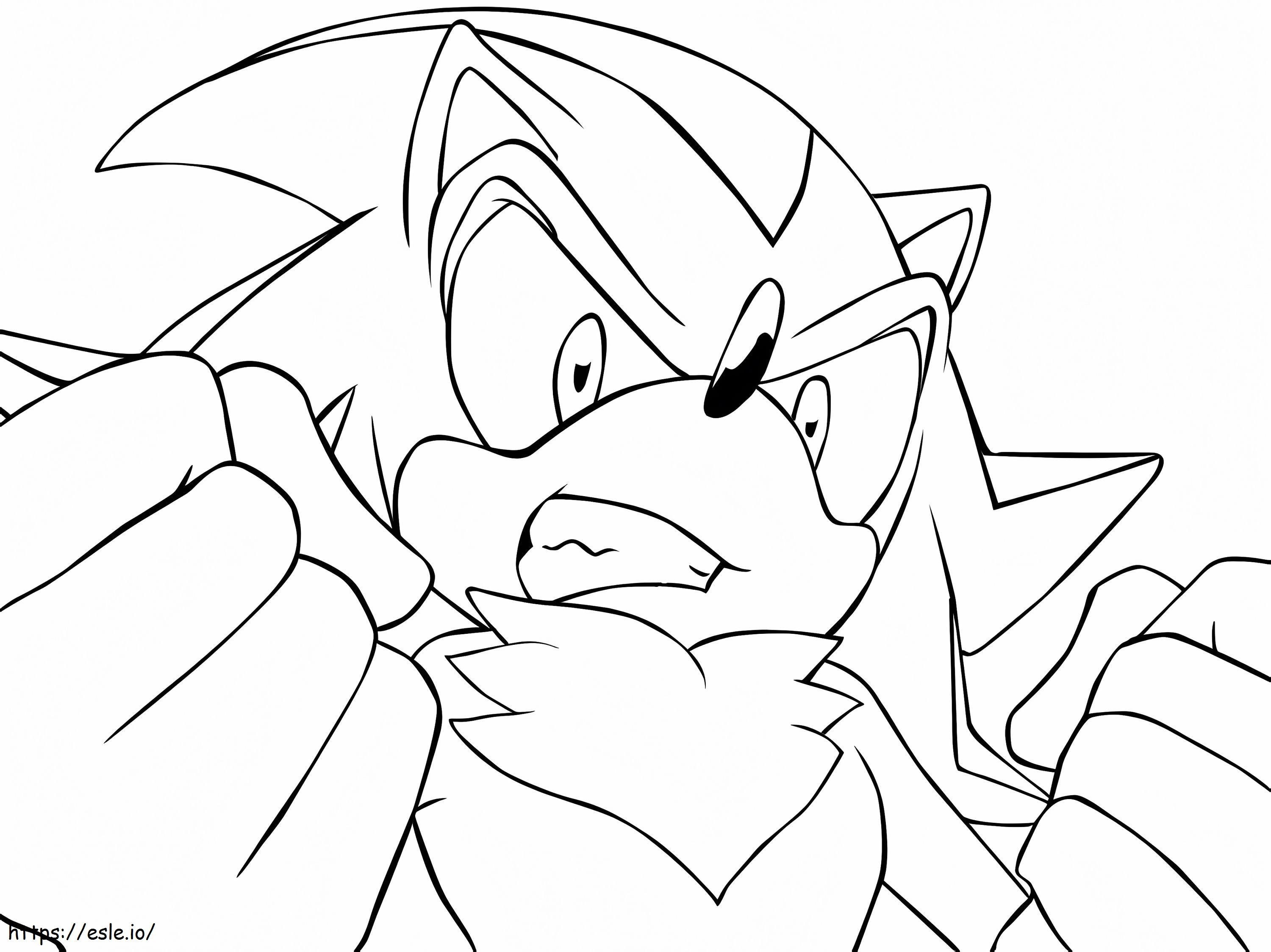 Shadow The Hedgehog Gets Angry coloring page