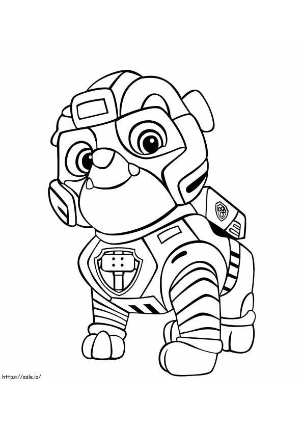 Mighty Rubble coloring page