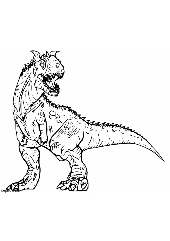恐ろしいカルノタウルス ぬりえ - 塗り絵