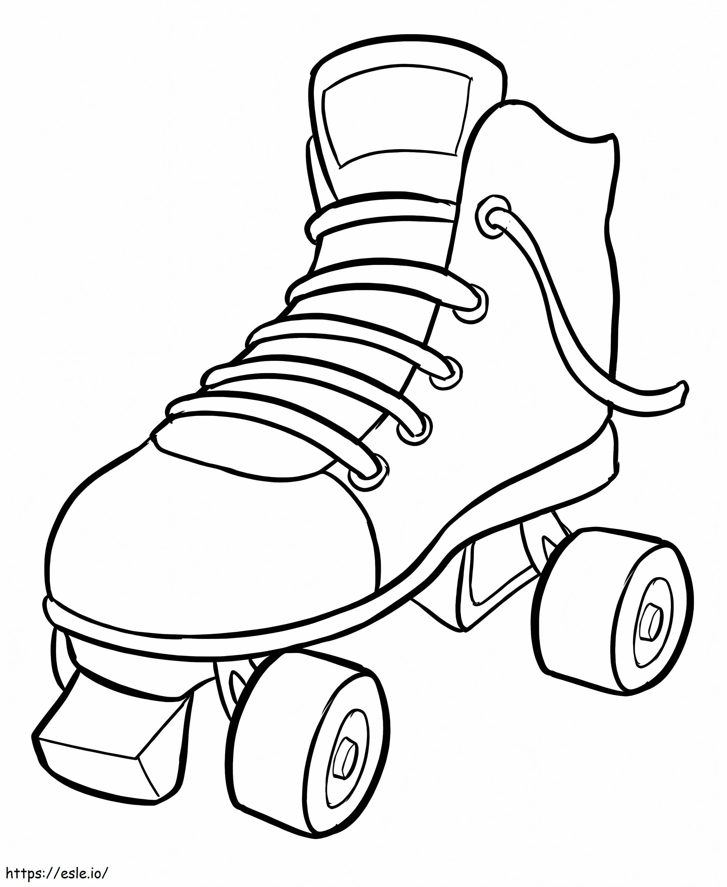 Coloriage Un patin à roulettes à imprimer dessin