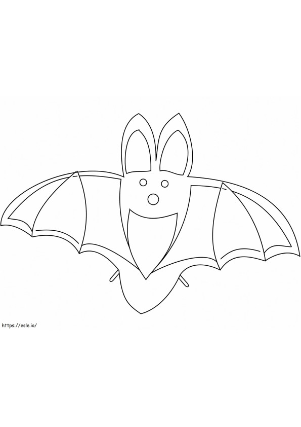 Simpele Bat kleurplaat