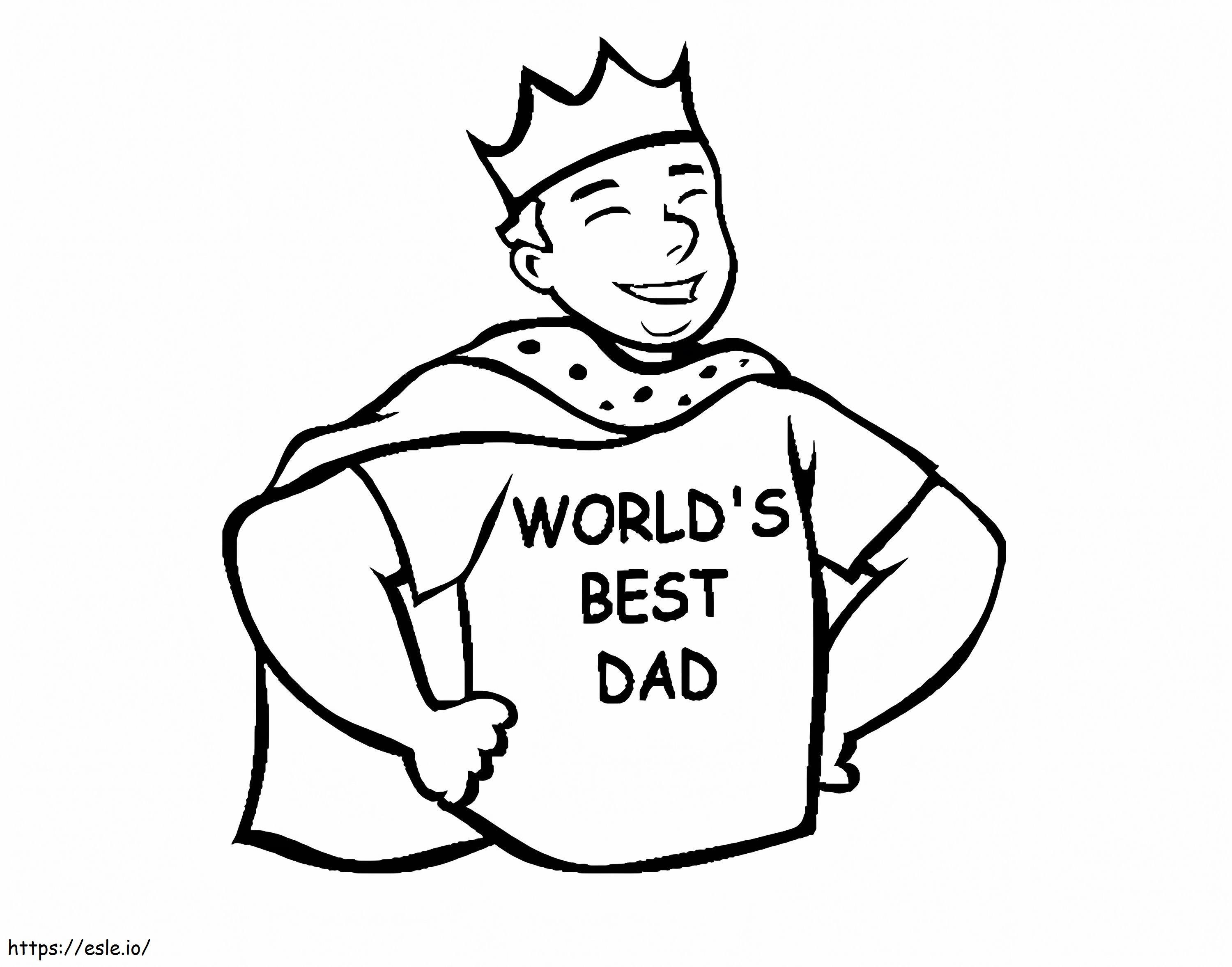 Coloriage Meilleur papa du monde à imprimer dessin