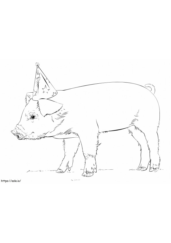 Pig With Party Hat