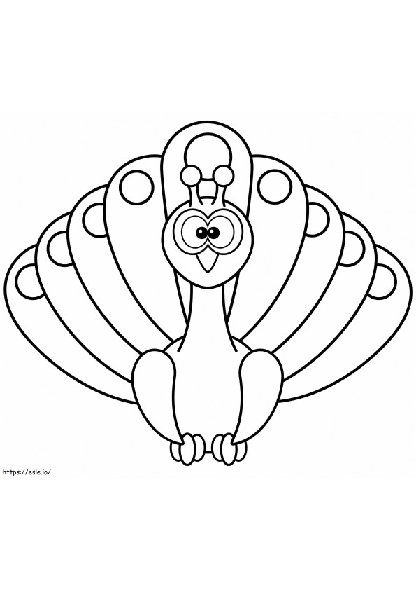 Paon Simple coloring page