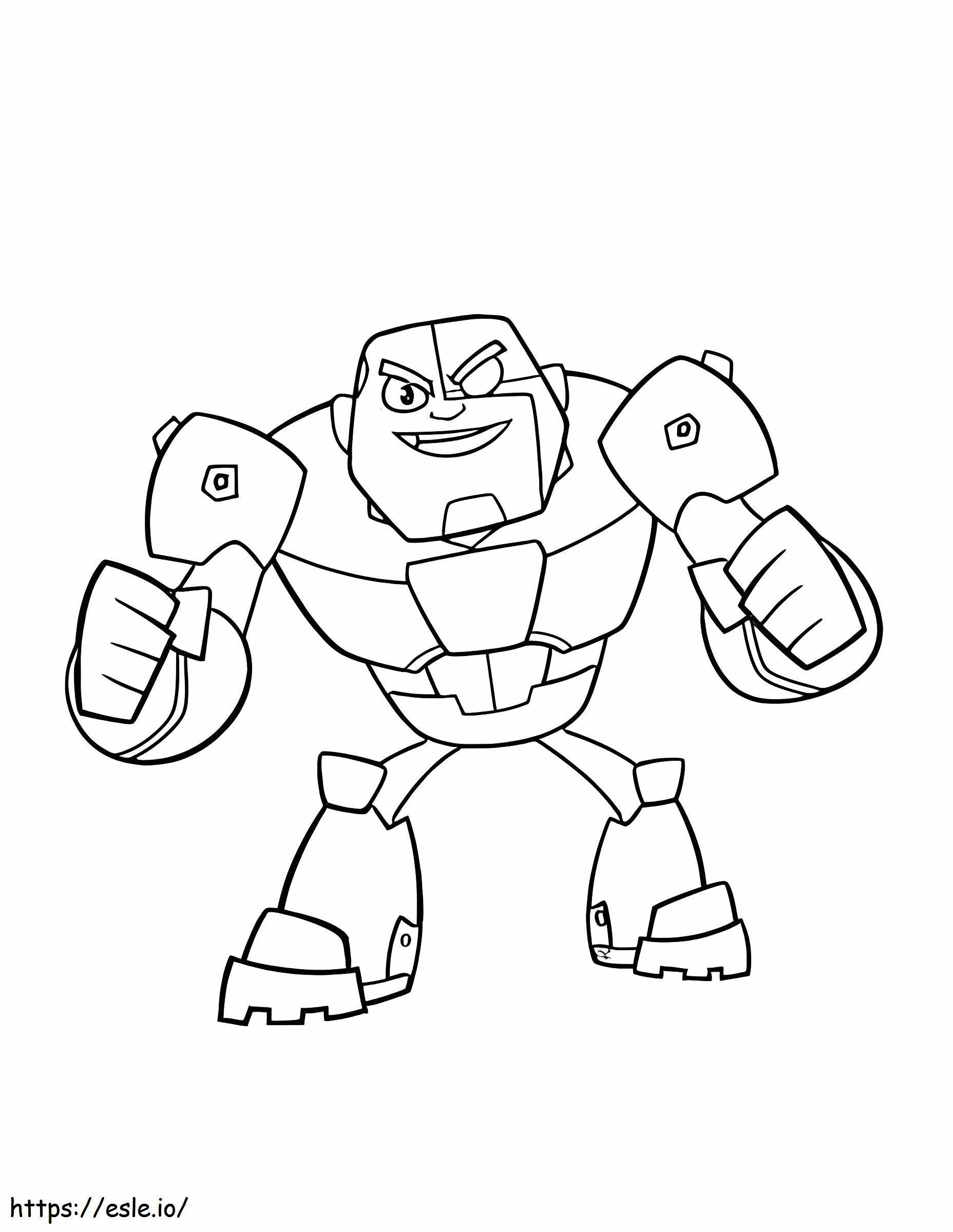 Fun Basic Cyborg coloring page