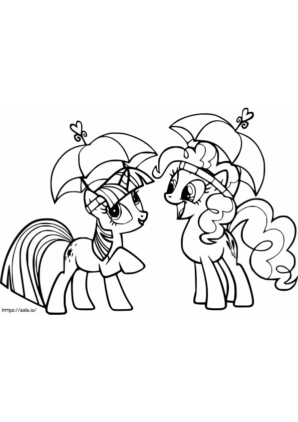 Twilight Sparkle And Pinkie Pie coloring page