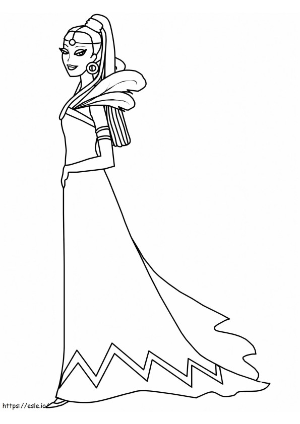 African Princess coloring page